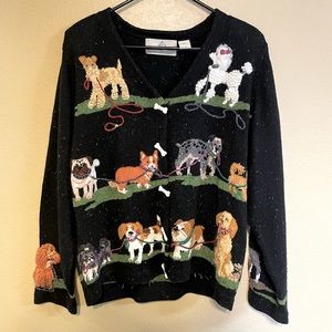 Design Options by Phillip & Jane Gordon dog cardigan size XL, navy